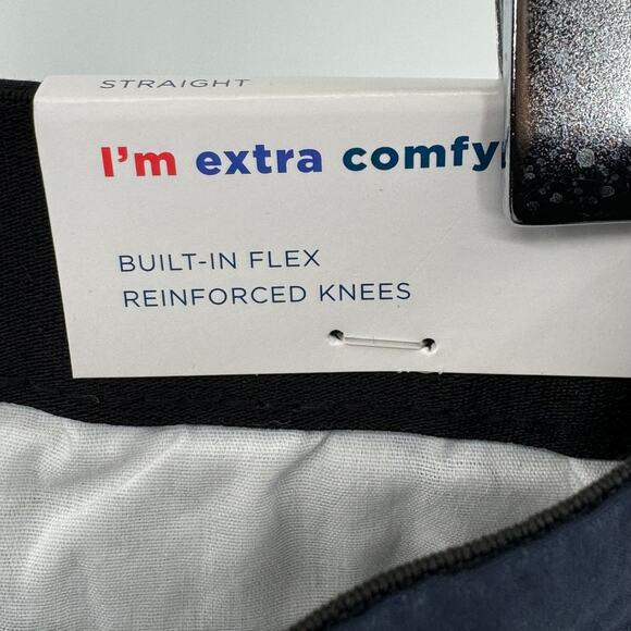 Old Navy boy's size 18 uniform pants tech straight built-in-flex navy blue NEW - Picture 6 of 8